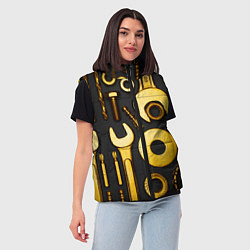 Женский жилет КЛЮЧ ГАЙКА, цвет: 3D-красный — фото 2