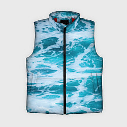 Женский жилет Вода волны пена море, цвет: 3D-красный
