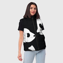Женский жилет Panda, цвет: 3D-черный — фото 2