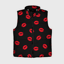 Женский жилет Поцелуи, цвет: 3D-светло-серый
