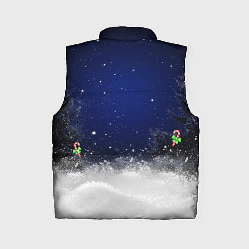 Женский жилет Новогодний Кот / 3D-Красный – фото 2