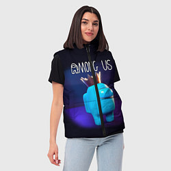 Женский жилет AMONG US, цвет: 3D-красный — фото 2