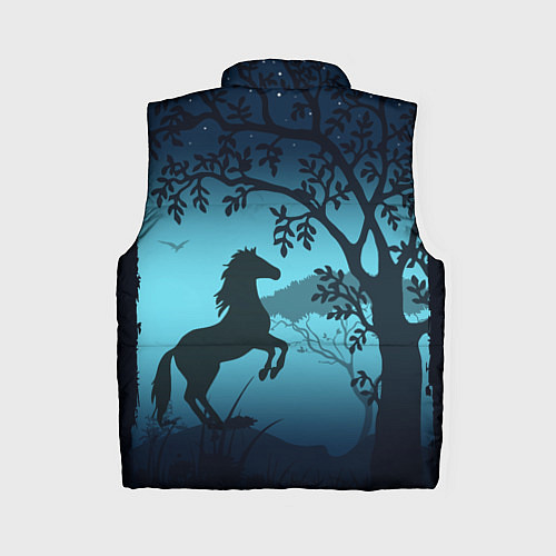 Женский жилет Конь / 3D-Черный – фото 2