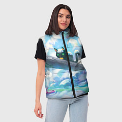 Женский жилет Снежный котенок, цвет: 3D-светло-серый — фото 2