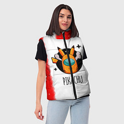 Женский жилет Among Picachu, цвет: 3D-красный — фото 2