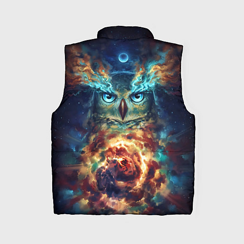 Женский жилет Сова Космос / 3D-Черный – фото 2
