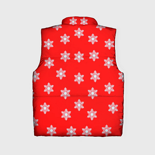 Женский жилет Оленёнок в снежинках / 3D-Черный – фото 2