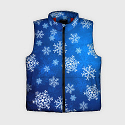 Женский жилет Новый Год Снежинки, цвет: 3D-красный