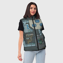 Женский жилет AMONG US - КАРТА, цвет: 3D-красный — фото 2