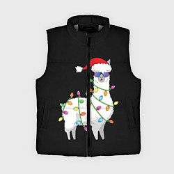 Женский жилет Рождественская Лама, цвет: 3D-светло-серый