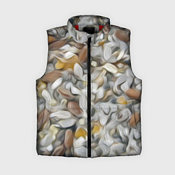Женский жилет Желто-серый каменный узор, цвет: 3D-красный