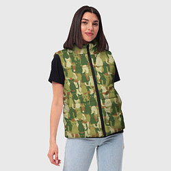 Женский жилет Камуфляж из котов, цвет: 3D-черный — фото 2