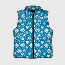 Женский жилет Снежинки, цвет: 3D-красный