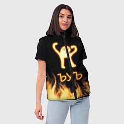 Женский жилет Огненное ЪУЪ, цвет: 3D-черный — фото 2