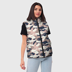 Женский жилет Кремовый камуфляж, цвет: 3D-красный — фото 2