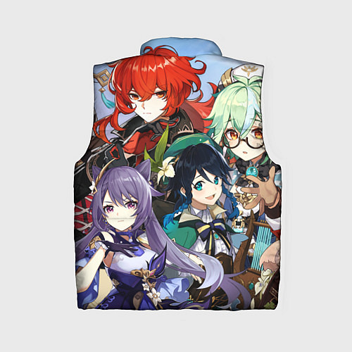 Женский жилет Персонажи Genshin Impact / 3D-Черный – фото 2