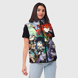 Женский жилет Персонажи Genshin Impact, цвет: 3D-черный — фото 2