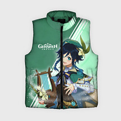 Женский жилет Genshin Impact, цвет: 3D-черный