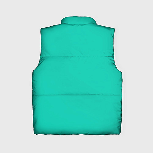 Женский жилет Бискайский зеленый без рисунка / 3D-Черный – фото 2
