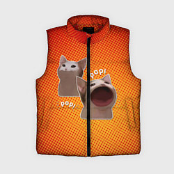 Женский жилет Cat Pop Мем, цвет: 3D-красный