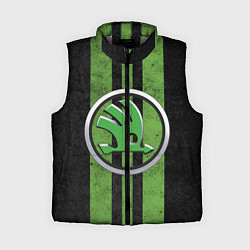 Женский жилет Skoda Green Logo Z, цвет: 3D-светло-серый
