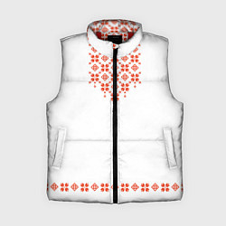 Женский жилет Белорусская вышиванка, цвет: 3D-красный