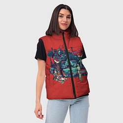 Женский жилет Призрак в доспехах, цвет: 3D-черный — фото 2