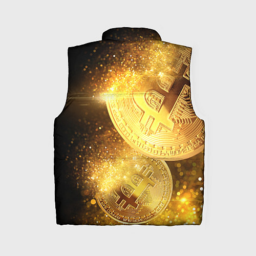 Женский жилет БИТКОИН ЗОЛОТО BITCOIN GOLD / 3D-Черный – фото 2