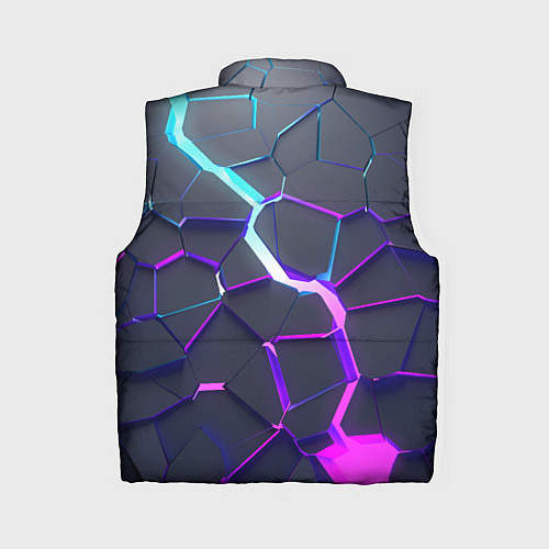 Женский жилет НЕОНОВЫЙ РАЗЛОМ 3Д РАЗЛОМ / 3D-Черный – фото 2