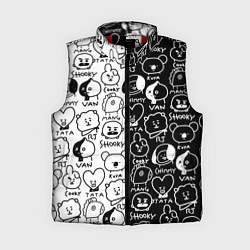 Женский жилет BTS BT21, цвет: 3D-красный