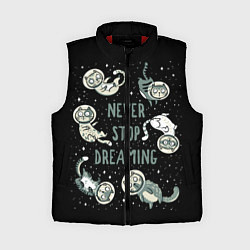 Женский жилет Коты в Космосе Мечтай, цвет: 3D-красный