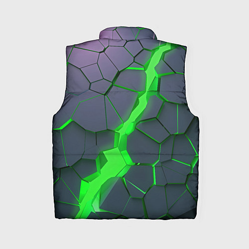 Женский жилет ЗЕЛЕНЫЙ РАЗЛОМ 3Д РАЗЛОМ / 3D-Черный – фото 2