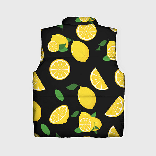 Женский жилет Лимоны на чёрном / 3D-Красный – фото 2