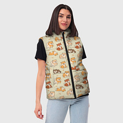 Женский жилет Шиба-Ину, цвет: 3D-светло-серый — фото 2