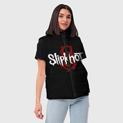 Женский жилет Slipknot Надпись, цвет: 3D-черный — фото 2