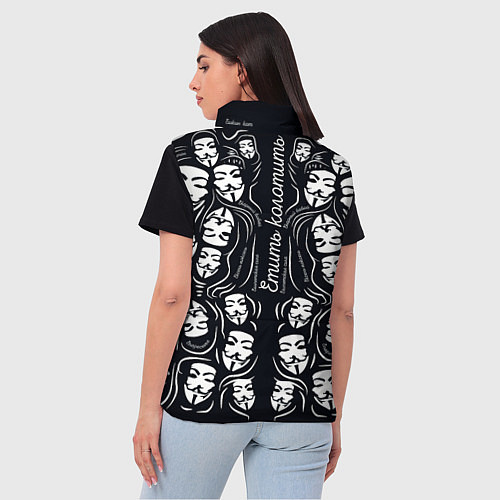 Женский жилет Анонимусы надбисиси линии / 3D-Красный – фото 4