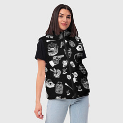 Женский жилет КРОВОСТОК ТАТУИРОВКИ, цвет: 3D-черный — фото 2