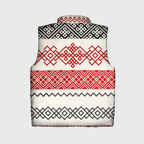 Женский жилет Славянский узор красно-черный / 3D-Черный – фото 2