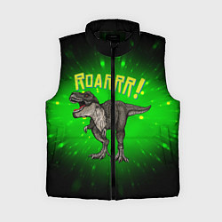 Женский жилет Roarrr! Динозавр T-rex, цвет: 3D-черный