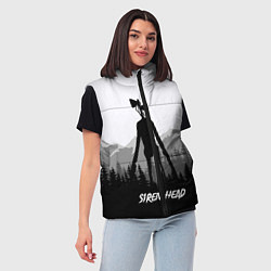 Женский жилет SIREN HEAD DARK FOREST, цвет: 3D-черный — фото 2