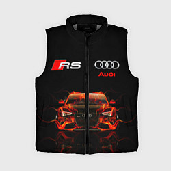 Женский жилет AUDI RS 5 FIRE АУДИ РС 5, цвет: 3D-светло-серый