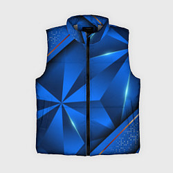 Женский жилет 3D абстрактные фигуры BLUE, цвет: 3D-светло-серый