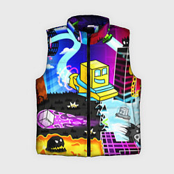 Женский жилет Geometry Dash: Art, цвет: 3D-черный