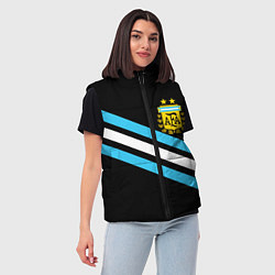 Женский жилет Сборная Аргентины, цвет: 3D-черный — фото 2