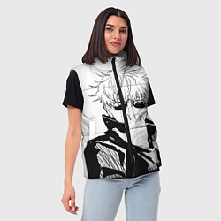 Женский жилет Магическая битва Годжо, цвет: 3D-красный — фото 2