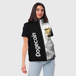 Женский жилет DOGECOIN DOGE КАРМАН, цвет: 3D-красный — фото 2