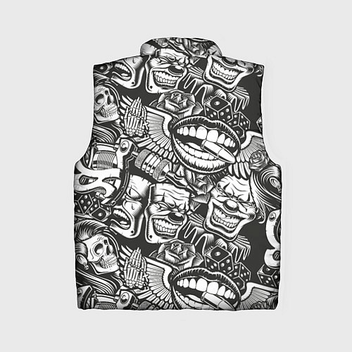 Женский жилет Тату ретро / 3D-Черный – фото 2