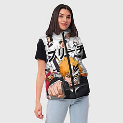 Женский жилет Bleach главные герои, цвет: 3D-черный — фото 2