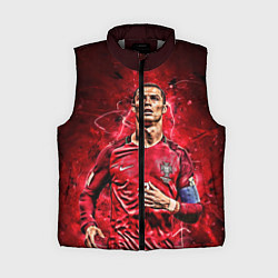 Женский жилет Cristiano Ronaldo Portugal, цвет: 3D-светло-серый