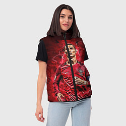 Женский жилет Cristiano Ronaldo Portugal, цвет: 3D-черный — фото 2